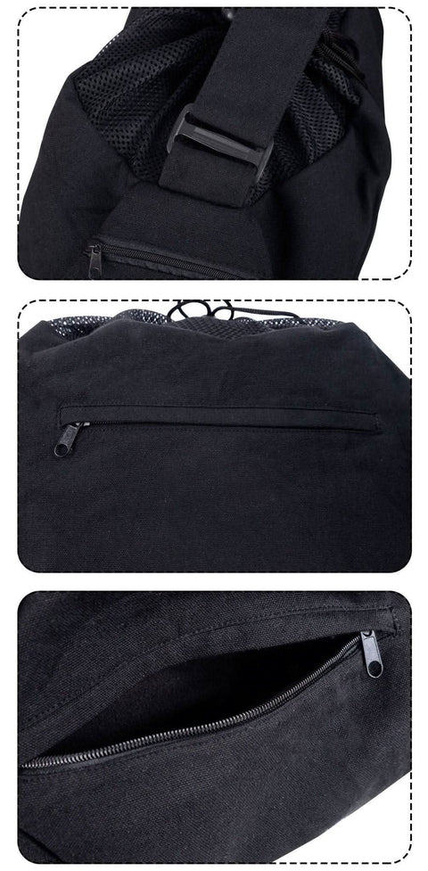 Adjustable Drawstring Dog Cat Carrier Sling Warm Wool Interior - petsbene