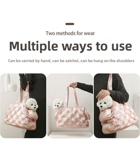 Adorable Dotted Pet Bag For Cats Dogs Shoulder Warm Comfortable - petsbene