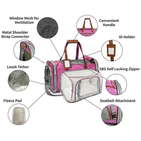 Approved Airline Compatible Dog Car Seat Cover - petsbene