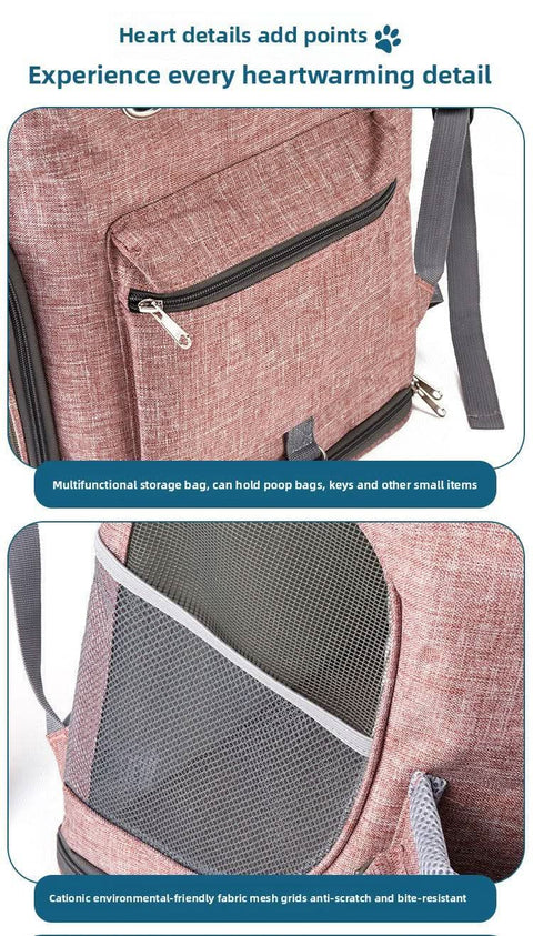 Large Cat Backpack for Two Cats Foldable Pet Airline Approved - petsbene