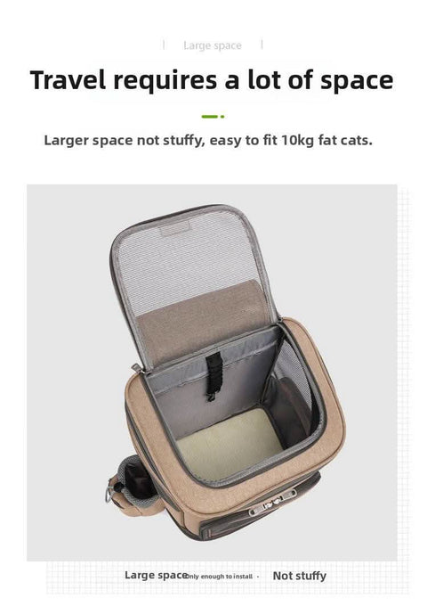 Airline Approved Large Capacity Pet Carrier Luggage Portable Cat Backpack Breathable Foldable Dual Use - petsbene
