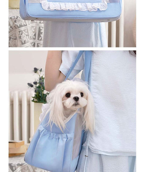 Stylish Pet Cat Carrier Portable Lightweight Breathable Dog Bag High Fashion Anti Stress Outing Bag - petsbene