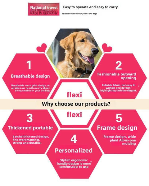 Convenient Pet Handbag Canvas Design for Travel - petsbene