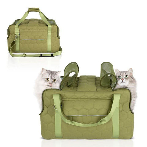 Breathable Cat Backpack Expandable Dog Carrier Portable Pet Cage - petsbene