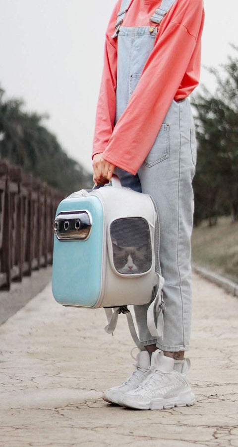 Breathable Pet Space Capsule Carrier Large Portable Backpack Approved for Travel - petsbene