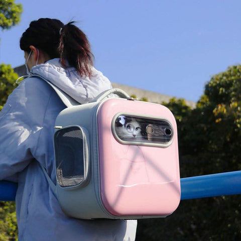 Breathable Pet Space Capsule Carrier Large Portable Backpack Approved for Travel - petsbene