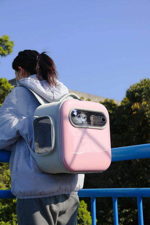 Breathable Pet Space Capsule Carrier Large Portable Backpack Approved for Travel - petsbene