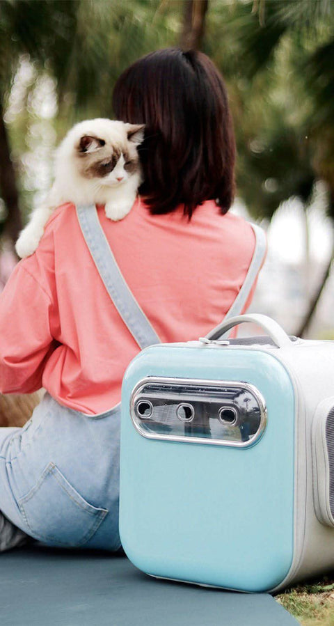 Breathable Pet Space Capsule Carrier Large Portable Backpack Approved for Travel - petsbene