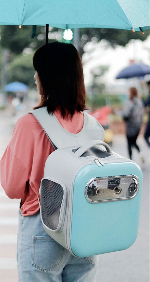 Breathable Pet Space Capsule Carrier Large Portable Backpack Approved for Travel - petsbene