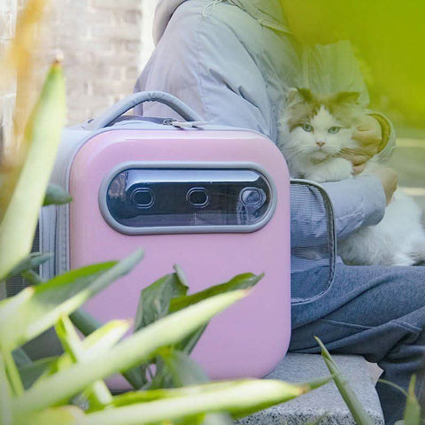 Breathable Pet Space Capsule Carrier Large Portable Backpack Approved for Travel - petsbene