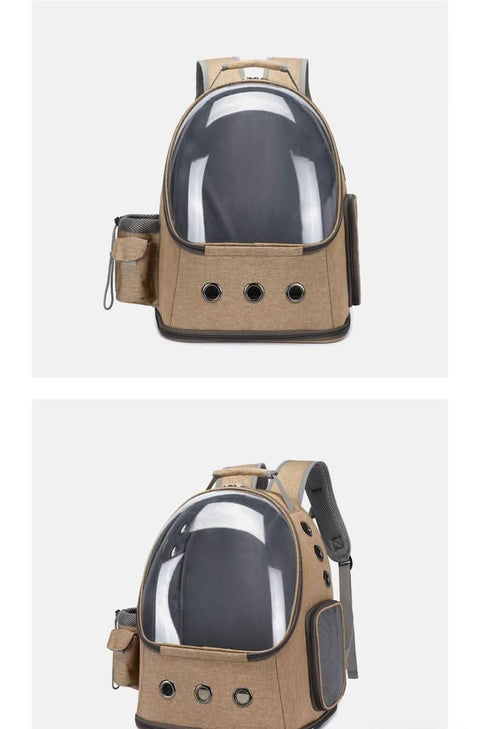 Stylish Foldable Transparent Pet Backpack for Cats Dogs Travel - petsbene