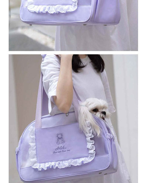 Stylish Pet Cat Carrier Portable Lightweight Breathable Dog Bag High Fashion Anti Stress Outing Bag - petsbene