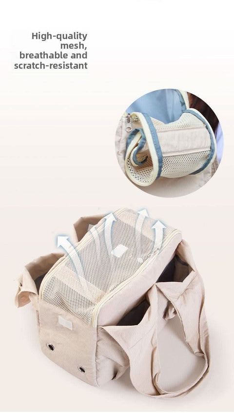 Stylish portable pet backpack high capacity dog cat carrier bag - petsbene