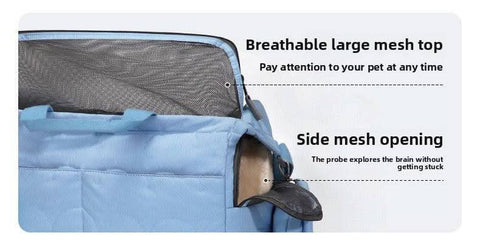 Stylish Dog Cat Carrier Large Capacity Cat Cage Backpack Pet Bag for Outdoor Trips - petsbene