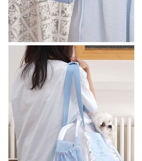 Stylish Pet Cat Carrier Portable Lightweight Breathable Dog Bag High Fashion Anti Stress Outing Bag - petsbene