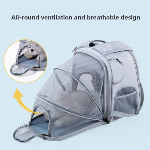 Airline Approved Cat Carrier Portable Backpack Expandable Pet Bag - petsbene