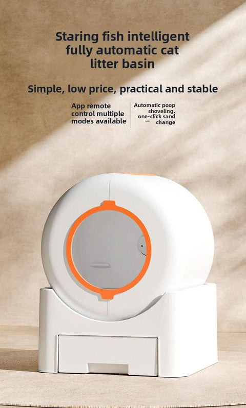 Smart Extra Large Enclosed Litter Box Auto Clean Deodorize - petsbene