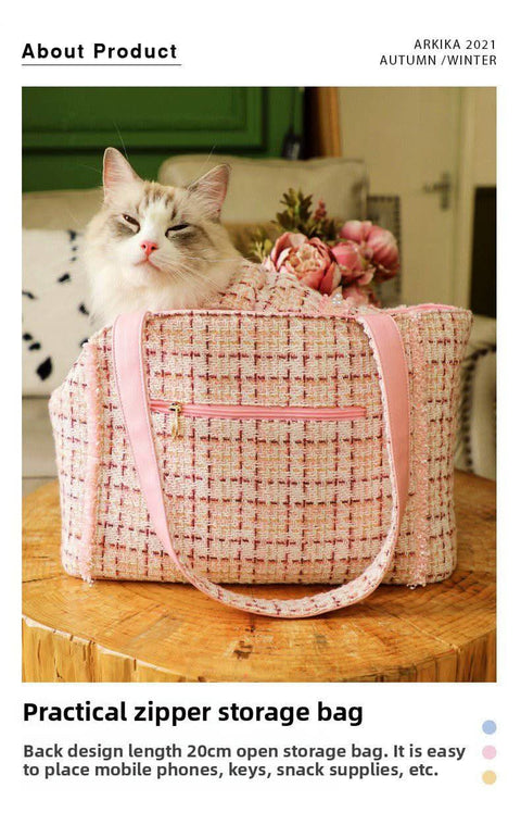 Chic Pet Carrier for Cats and Small Dogs Portable Single Shoulder Bag - petsbene