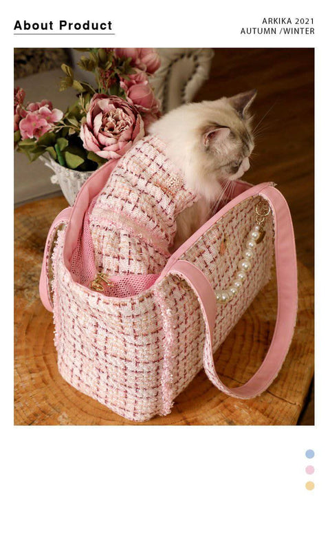 Chic Pet Carrier for Cats and Small Dogs Portable Single Shoulder Bag - petsbene