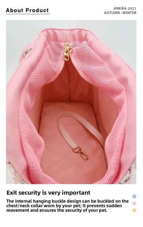 Chic Pet Carrier for Cats and Small Dogs Portable Single Shoulder Bag - petsbene