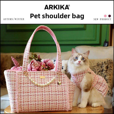 Chic Pet Carrier for Cats and Small Dogs Portable Single Shoulder Bag - petsbene