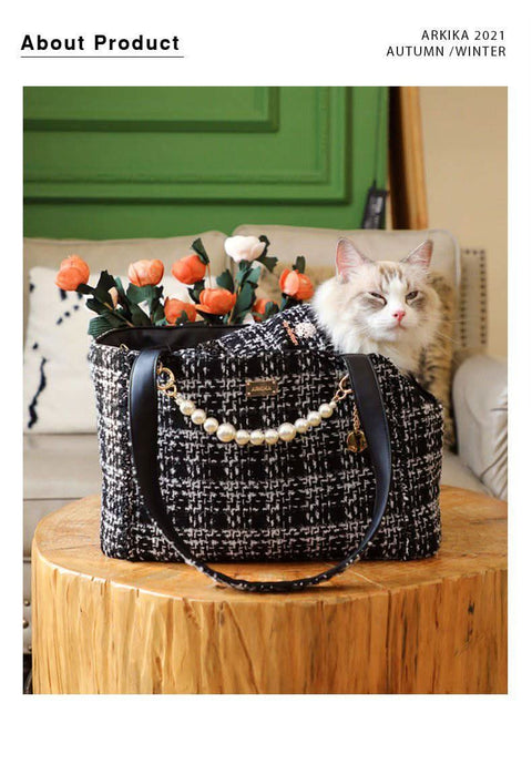 Chic Pet Carrier for Cats and Small Dogs Portable Single Shoulder Bag - petsbene