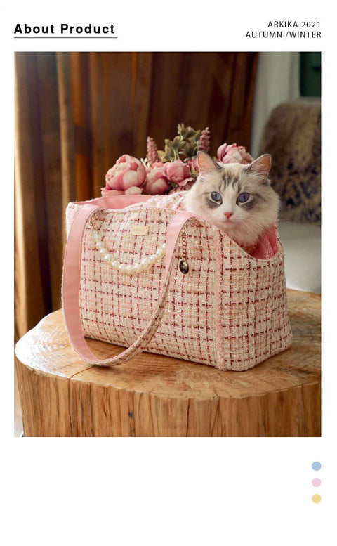 Chic Pet Carrier for Cats and Small Dogs Portable Single Shoulder Bag - petsbene