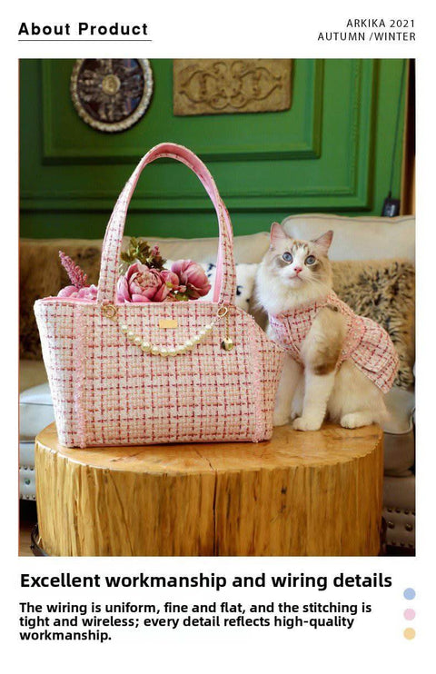 Chic Pet Carrier for Cats and Small Dogs Portable Single Shoulder Bag - petsbene