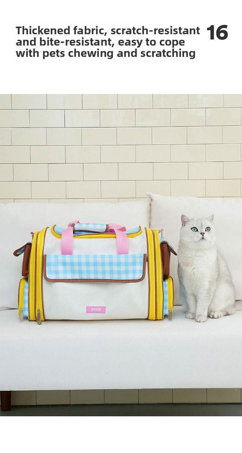 Pet Airline Carrier Extension Large Capacity All Seasons Cat Dog Travel Bag - petsbene