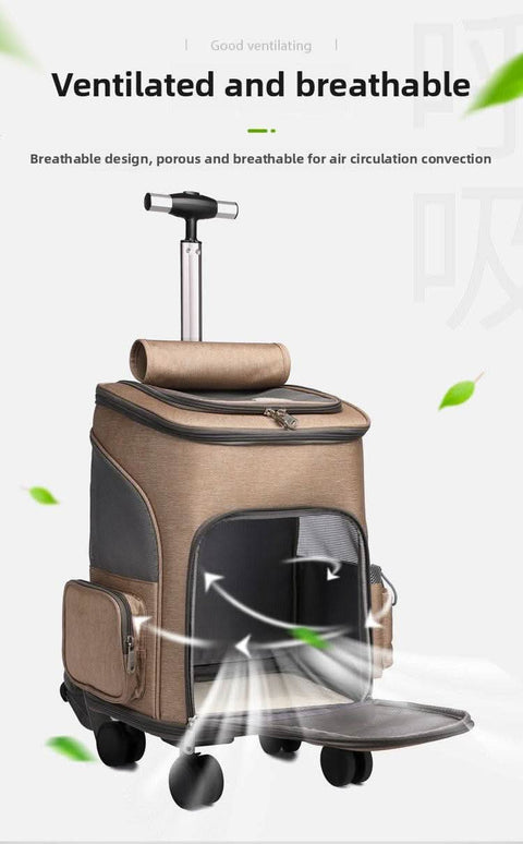 Airline Approved Large Capacity Pet Carrier Luggage Portable Cat Backpack Breathable Foldable Dual Use - petsbene