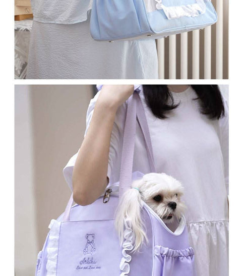 Stylish Pet Cat Carrier Portable Lightweight Breathable Dog Bag High Fashion Anti Stress Outing Bag - petsbene