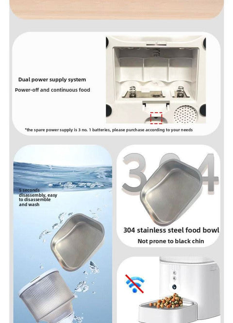 Pet Smart Feeder Mobile Control Auto Cat Feeder 3L - petsbene