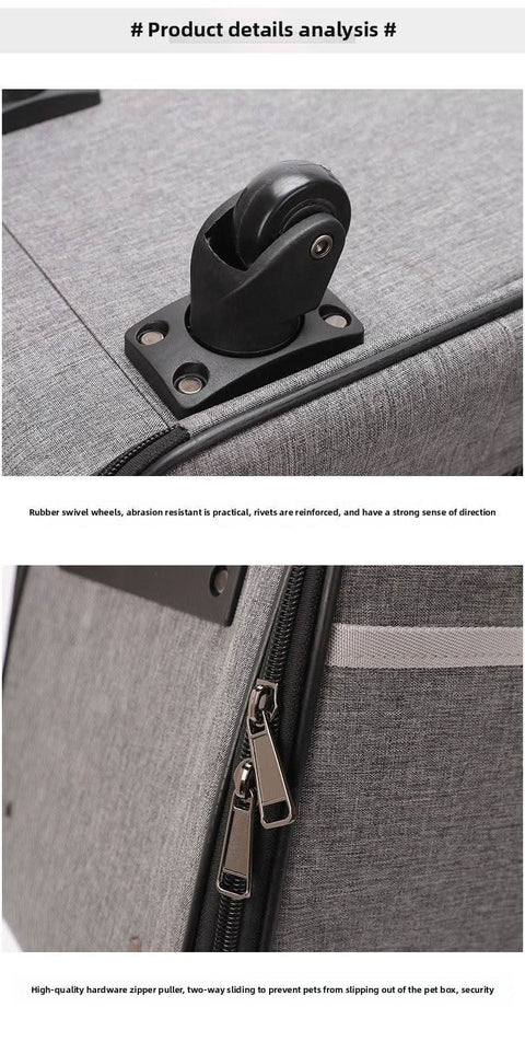 Dog Outdoor Portable Suitcase Extra Large Waterproof Cat Carrier Airy Pet Bag - petsbene