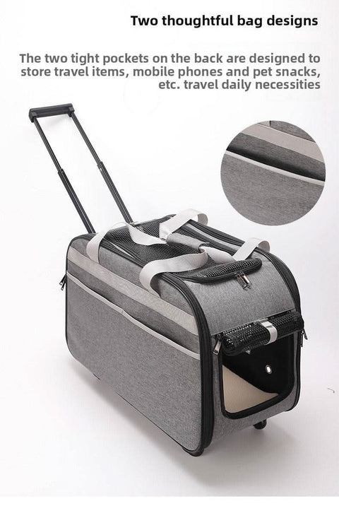 Dog Outdoor Portable Suitcase Extra Large Waterproof Cat Carrier Airy Pet Bag - petsbene