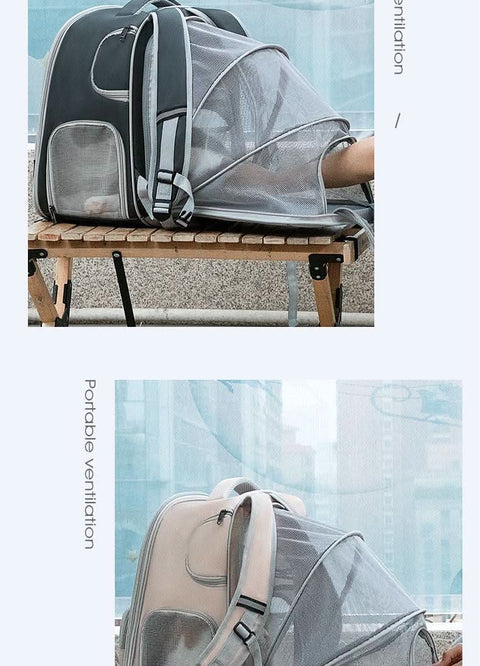 Airline Approved Cat Carrier Portable Backpack Expandable Pet Bag - petsbene