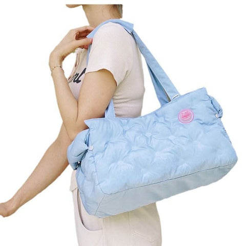 Stylish Polka Dot Cat Carrier Handbag Portable Dog Bag Large Capacity - petsbene