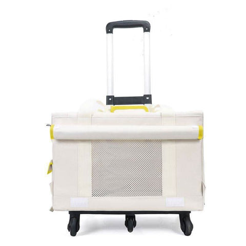 Pet Trolley Case Double Layer Bus Cat Bag Cat Push Pull Box Large Capacity Two Spring Summer Breathable Dog Handbag - petsbene