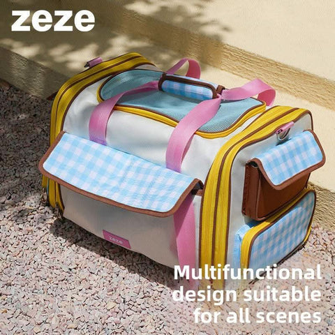 Pet Airline Carrier Extension Large Capacity All Seasons Cat Dog Travel Bag - petsbene