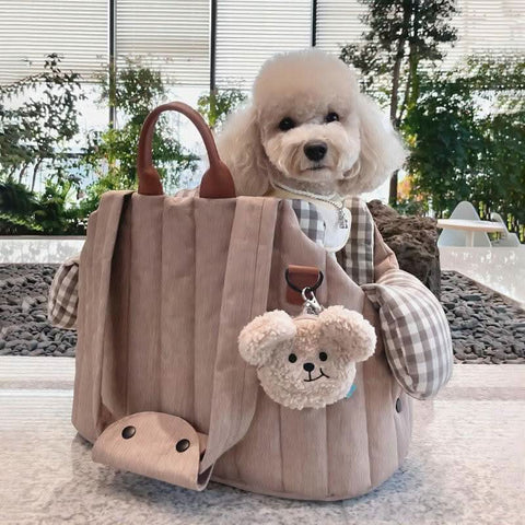 Large Capacity Pet Handbag Ideal for Car Travel and Outdoors - petsbene