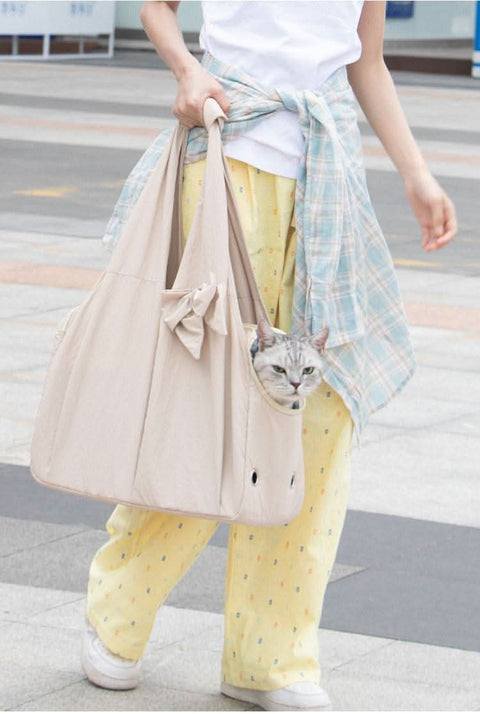 Stylish portable pet backpack high capacity dog cat carrier bag - petsbene
