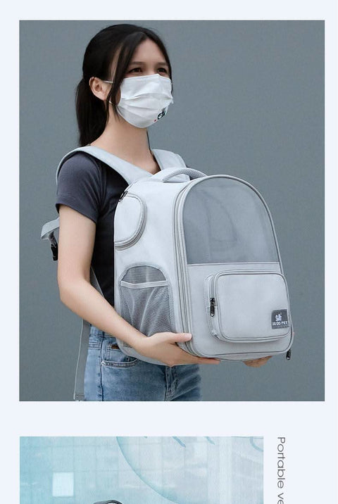 Airline Approved Cat Carrier Portable Backpack Expandable Pet Bag - petsbene