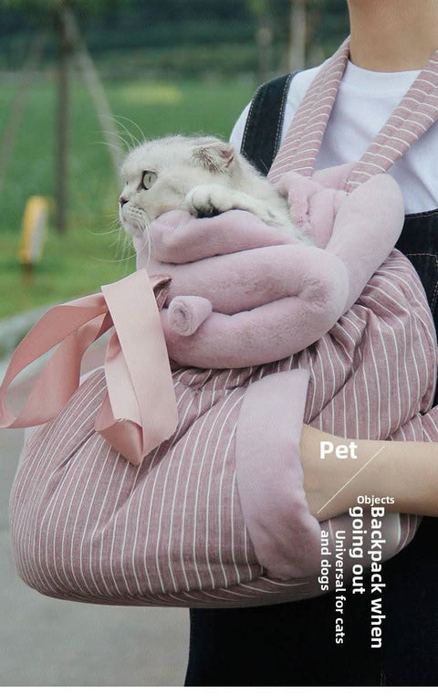 Cat carrier backpack for small pets travel bag with sleeping bag - petsbene