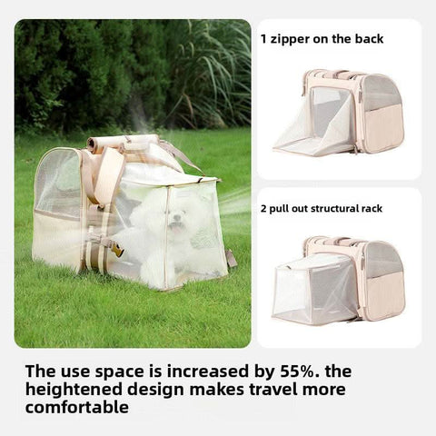 Airline Approved Cat Carrier Backpack Expandable Large Pet Travel Bag - petsbene