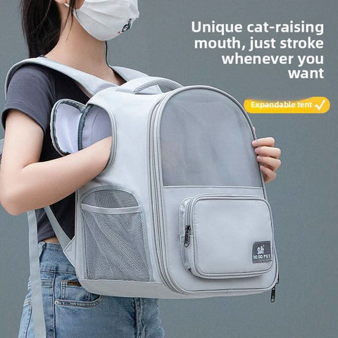 Airline Approved Cat Carrier Portable Backpack Expandable Pet Bag - petsbene