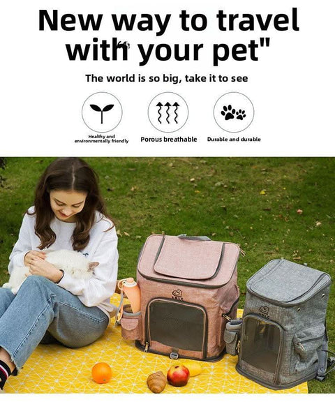 Large Cat Backpack for Two Cats Foldable Pet Airline Approved - petsbene