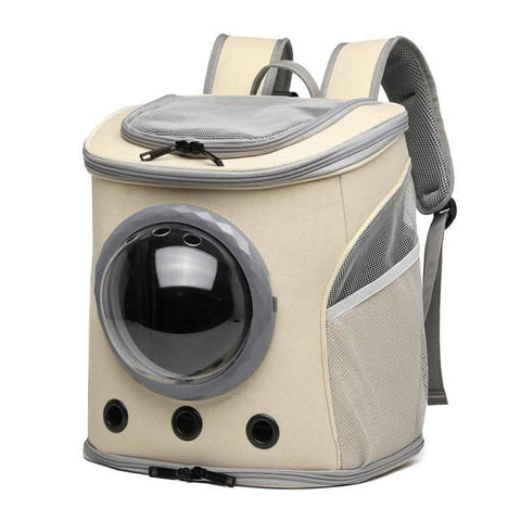 Foldable cat backpack pet carrier outdoor space capsule dog bag air travel - petsbene