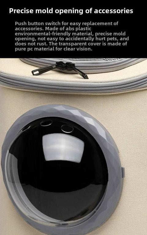 Foldable cat backpack pet carrier outdoor space capsule dog bag air travel - petsbene