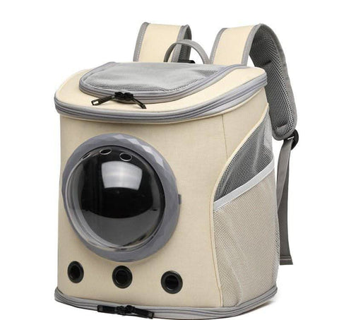 Foldable cat backpack pet carrier outdoor space capsule dog bag air travel - petsbene