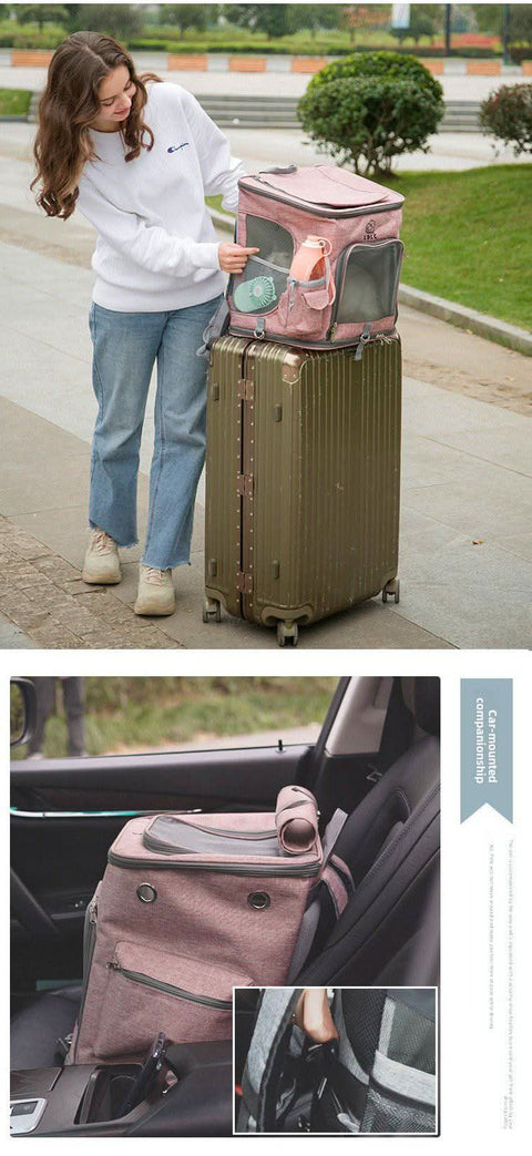 Large Cat Backpack for Two Cats Foldable Pet Airline Approved - petsbene