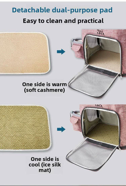 Large Cat Backpack for Two Cats Foldable Pet Airline Approved - petsbene